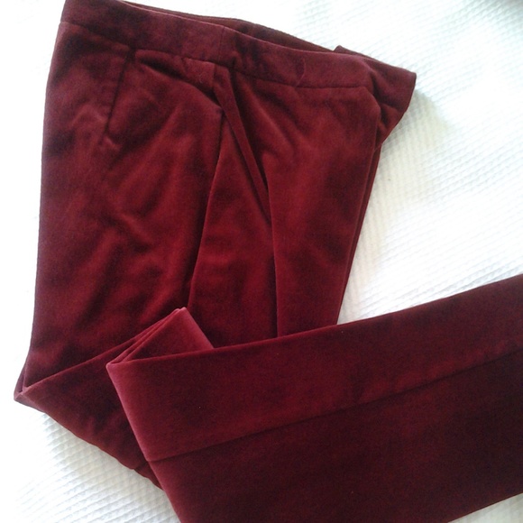 Dark red velvet jacket and slacks - Picture 3 of 5